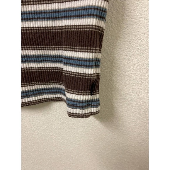 FIVESTAR GENERAL CO. Stripe Button Knit Womens Top - Size Large 2000s Baby Tee - Picture 5 of 5